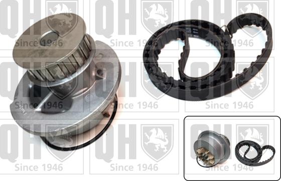 Quinton Hazell QBPK9029 - Водяной насос + комплект зубчатого ремня ГРМ autospares.lv