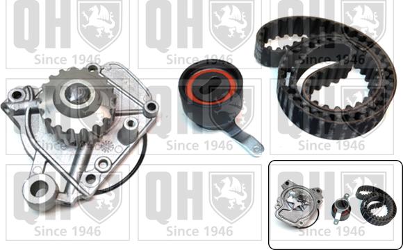 Quinton Hazell QBPK4650 - Водяной насос + комплект зубчатого ремня ГРМ autospares.lv