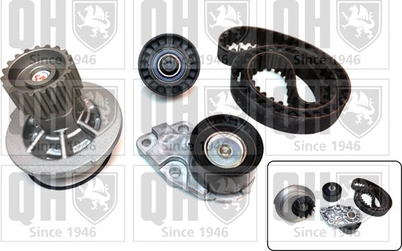 Quinton Hazell QBPK4600 - Водяной насос + комплект зубчатого ремня ГРМ autospares.lv