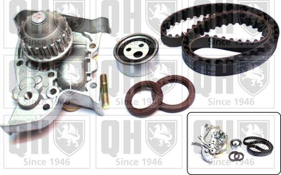 Quinton Hazell QBPK5591 - Водяной насос + комплект зубчатого ремня ГРМ autospares.lv