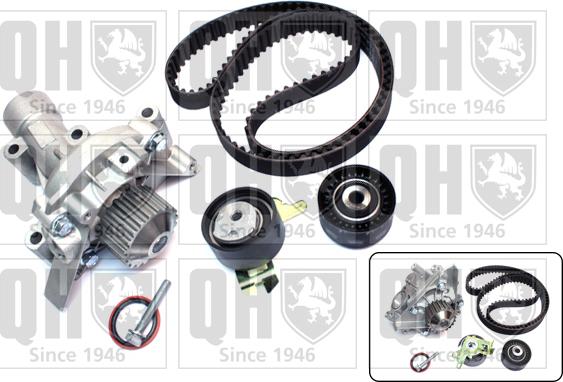 Quinton Hazell QBPK6460 - Водяной насос + комплект зубчатого ремня ГРМ autospares.lv