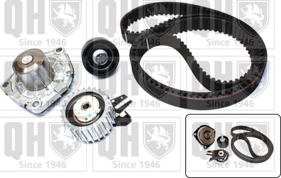 Quinton Hazell QBPK6590 - Водяной насос + комплект зубчатого ремня ГРМ autospares.lv