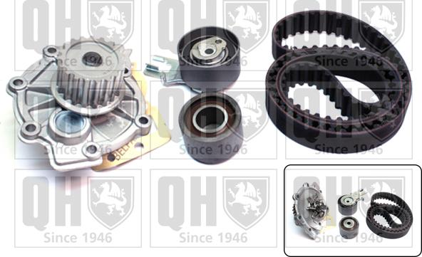 Quinton Hazell QBPK6850 - Водяной насос + комплект зубчатого ремня ГРМ autospares.lv