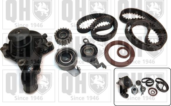 Quinton Hazell QBPK1572 - Водяной насос + комплект зубчатого ремня ГРМ autospares.lv