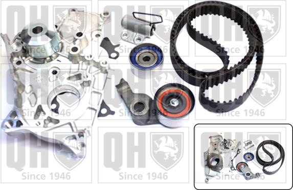 Quinton Hazell QBPK8020 - Водяной насос + комплект зубчатого ремня ГРМ autospares.lv