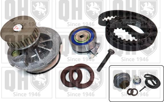 Quinton Hazell QBPK3311 - Водяной насос + комплект зубчатого ремня ГРМ autospares.lv