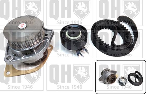 Quinton Hazell QBPK2911 - Водяной насос + комплект зубчатого ремня ГРМ autospares.lv