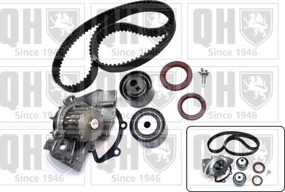 Quinton Hazell QBPK2450 - Водяной насос + комплект зубчатого ремня ГРМ autospares.lv