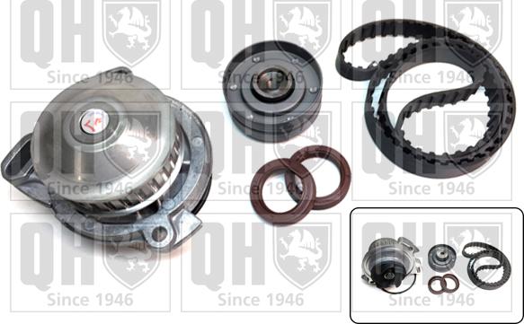 Quinton Hazell QBPK2850 - Водяной насос + комплект зубчатого ремня ГРМ autospares.lv