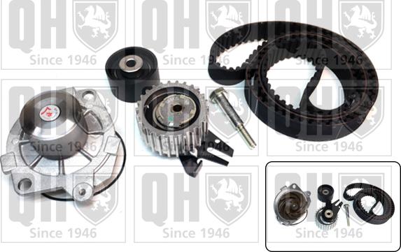 Quinton Hazell QBPK7940 - Водяной насос + комплект зубчатого ремня ГРМ autospares.lv