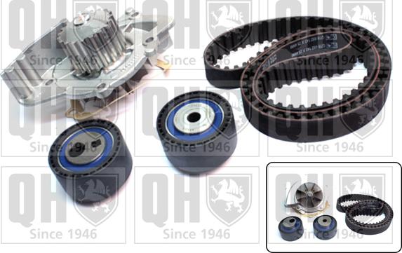 Quinton Hazell QBPK7540 - Водяной насос + комплект зубчатого ремня ГРМ autospares.lv