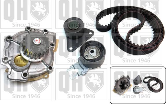 Quinton Hazell QBPK7580 - Водяной насос + комплект зубчатого ремня ГРМ autospares.lv