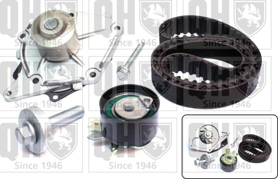 Quinton Hazell QBPK7640 - Водяной насос + комплект зубчатого ремня ГРМ autospares.lv