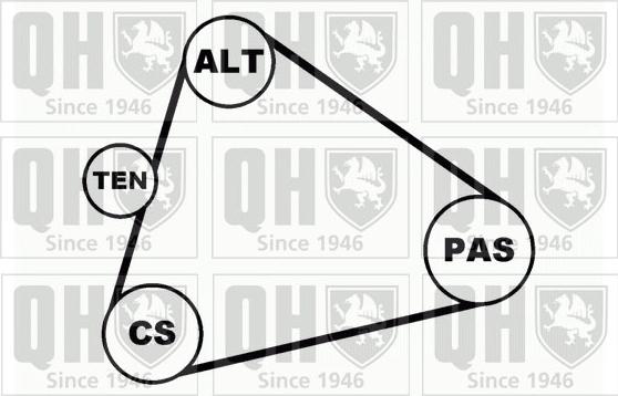 Quinton Hazell QDK16 - Поликлиновый ременный комплект autospares.lv