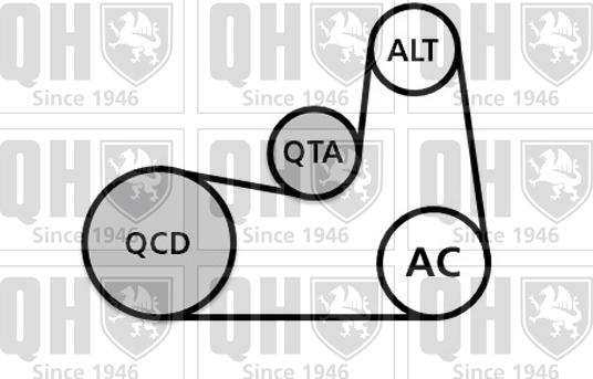 Quinton Hazell QDK132 - Поликлиновый ременный комплект autospares.lv