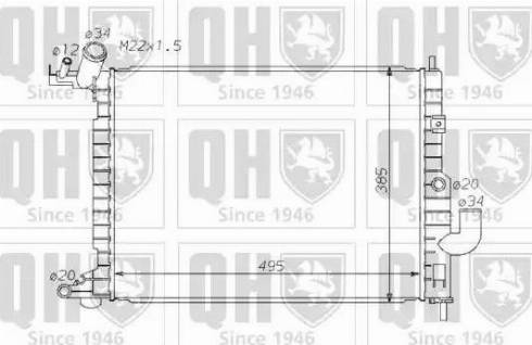 Quinton Hazell QER1704 - Радиатор, охлаждение двигателя autospares.lv