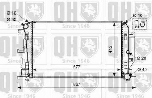 Ava Quality Cooling VW 2282 - Радиатор, охлаждение двигателя autospares.lv