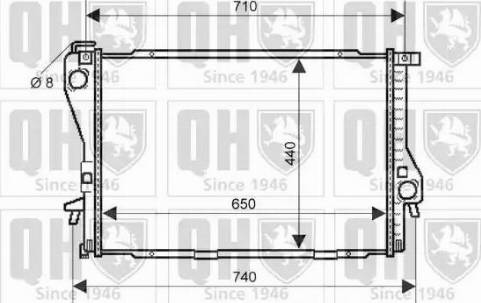 Quinton Hazell QER2117 - Радиатор, охлаждение двигателя autospares.lv