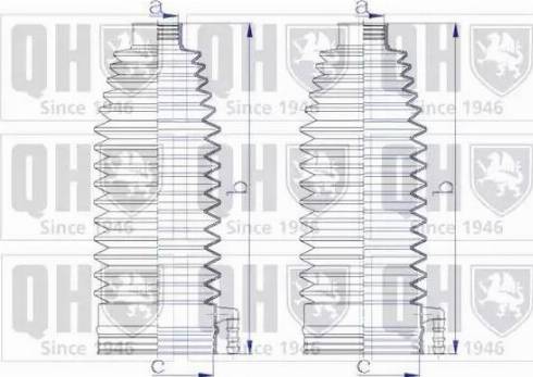 Quinton Hazell QG1577 - Комплект пыльника, рулевое управление autospares.lv