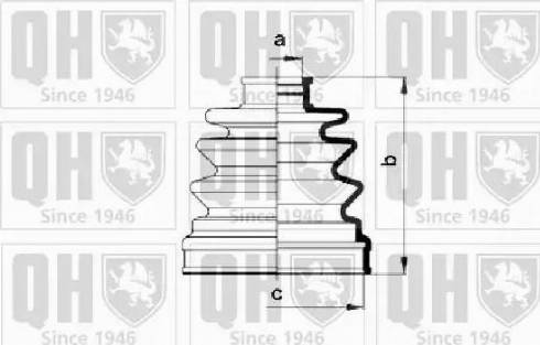 Quinton Hazell QJB956 - Пыльник, приводной вал autospares.lv