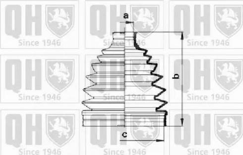 Quinton Hazell QJB901 - Пыльник, приводной вал autospares.lv