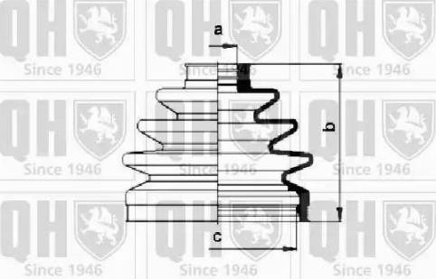 Quinton Hazell QJB494 - Пыльник, приводной вал autospares.lv