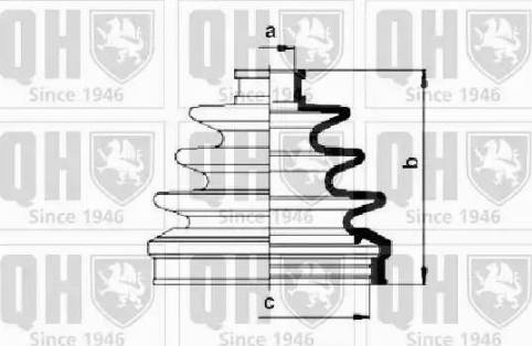 Quinton Hazell QJB495 - Пыльник, приводной вал autospares.lv