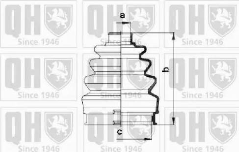 Quinton Hazell QJB403 - Пыльник, приводной вал autospares.lv