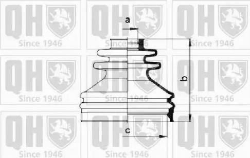 Quinton Hazell QJB433 - Пыльник, приводной вал autospares.lv