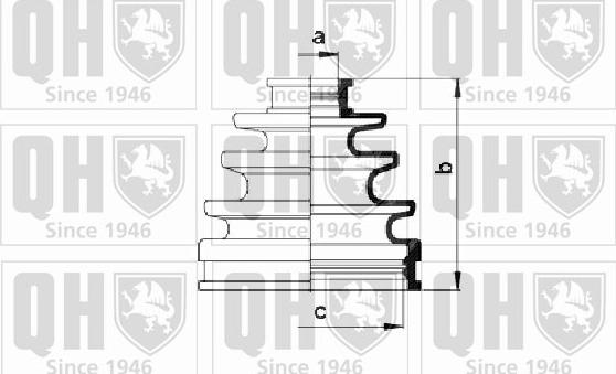 Quinton Hazell QJB476 - Пыльник, приводной вал autospares.lv