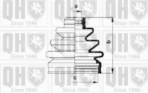 Quinton Hazell QJB477 - Пыльник, приводной вал autospares.lv