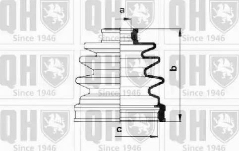 Quinton Hazell QJB516 - Пыльник, приводной вал autospares.lv