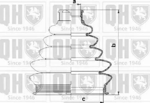 Quinton Hazell QJB1061 - Пыльник, приводной вал autospares.lv