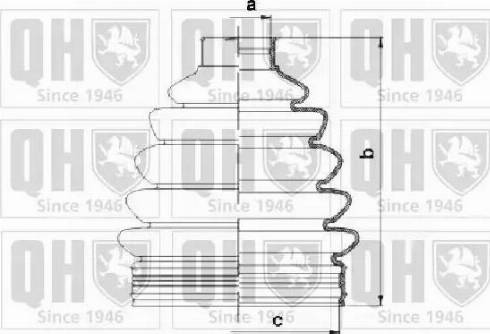 Quinton Hazell QJB1063 - Пыльник, приводной вал autospares.lv