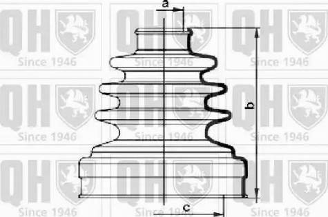 Quinton Hazell QJB1016 - Пыльник, приводной вал autospares.lv