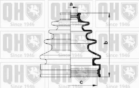 Quinton Hazell QJB1029 - Пыльник, приводной вал autospares.lv