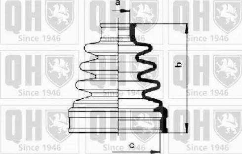 Quinton Hazell QJB1020 - Пыльник, приводной вал autospares.lv