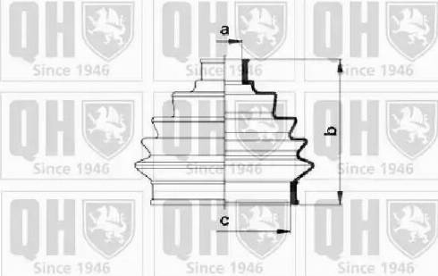 Quinton Hazell QJB123 - Пыльник, приводной вал autospares.lv