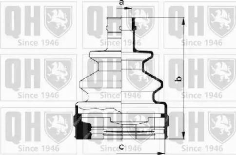 Quinton Hazell QJB172 - Пыльник, приводной вал autospares.lv