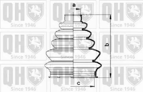 Quinton Hazell QJB856 - Пыльник, приводной вал autospares.lv