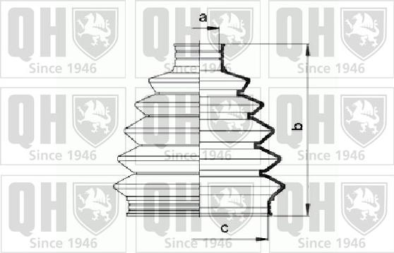 Quinton Hazell QJB873 - Пыльник, приводной вал autospares.lv