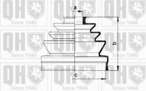 Quinton Hazell QJB2505 - Пыльник, приводной вал autospares.lv