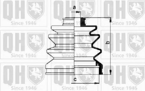 Quinton Hazell QJB268 - Пыльник, приводной вал autospares.lv