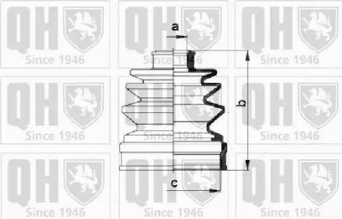 Quinton Hazell QJB263 - Пыльник, приводной вал autospares.lv