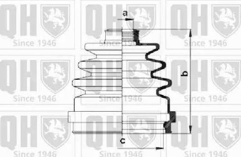 Quinton Hazell QJB277 - Пыльник, приводной вал autospares.lv