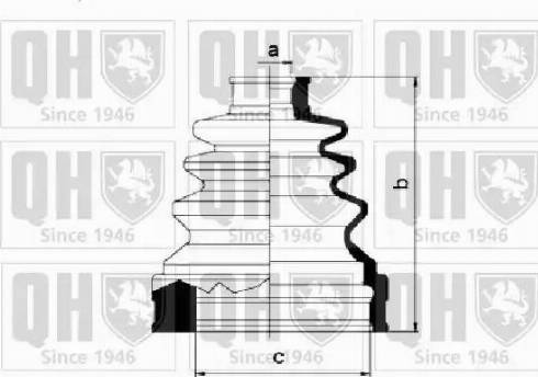 Quinton Hazell QJB795 - Пыльник, приводной вал autospares.lv