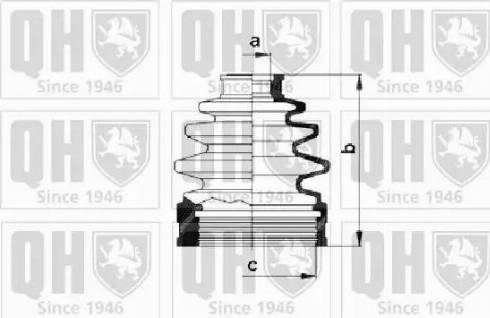 Quinton Hazell QJB792 - Пыльник, приводной вал autospares.lv