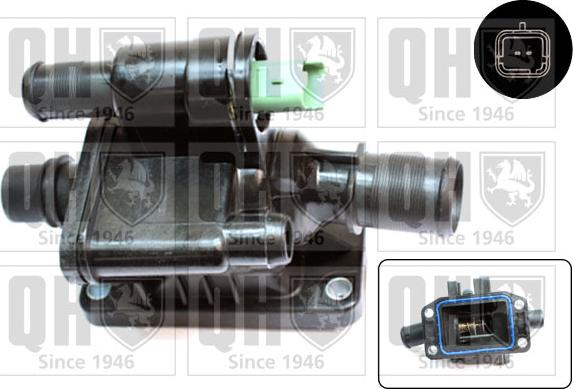 Quinton Hazell QTH613K - Термостат охлаждающей жидкости / корпус autospares.lv