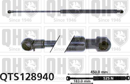 Quinton Hazell QTS128940 - Газовая пружина, упор autospares.lv