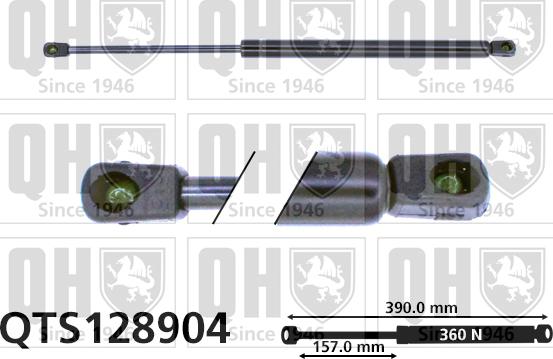 Quinton Hazell QTS128904 - Газовая пружина, капот autospares.lv